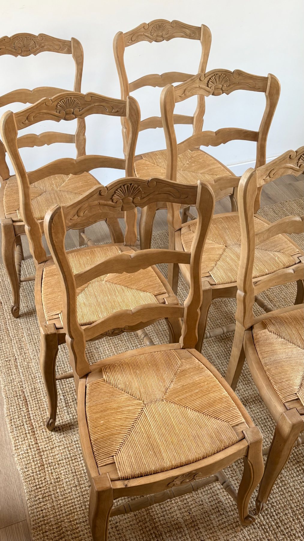 Sillería con asiento de rejilla